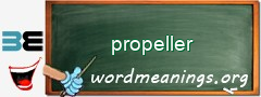 WordMeaning blackboard for propeller